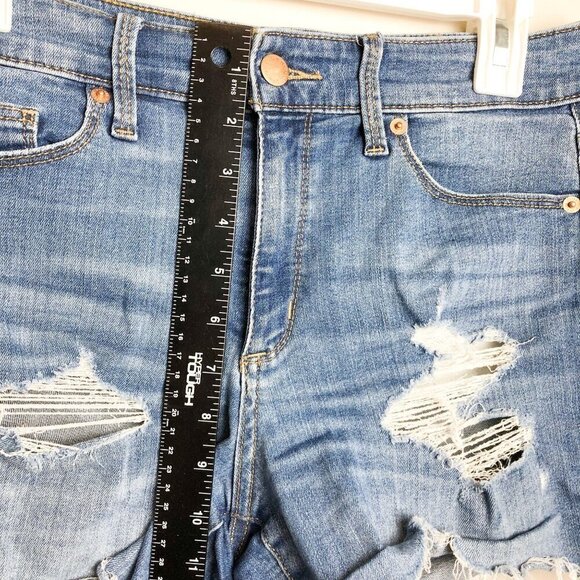 Universal Thread High Rise Midi Shorts 4 Womens 27 Raw Hem Festival - Picture 8 of 11